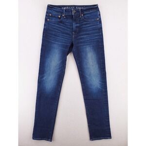 American Eagle Jeans Mens 30x34 Slim Straight Airflex + Stretch Denim Pants Dark